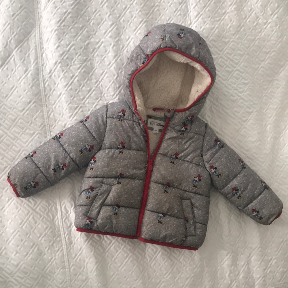 Baby Gap Disney Minnie Mouse Winter Puffer Coat